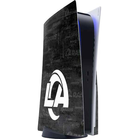 NFL Los Angeles Rams Black & White PS5 Console Skin