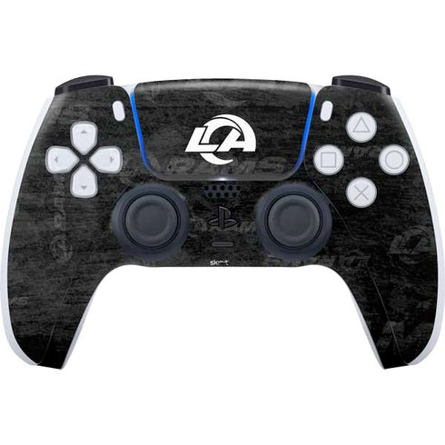 NFL Los Angeles Rams Black & White PS5 Controller Skin