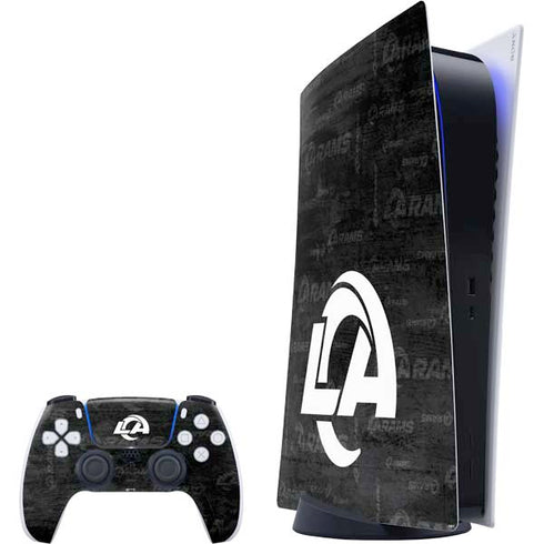 NFL Los Angeles Rams Black & White PS5 Digital Edition Bundle Skin