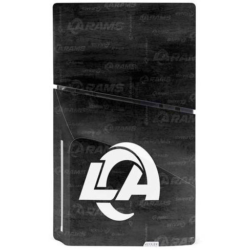 NFL Los Angeles Rams Black & White PS5 Slim Disk Bundle Skin