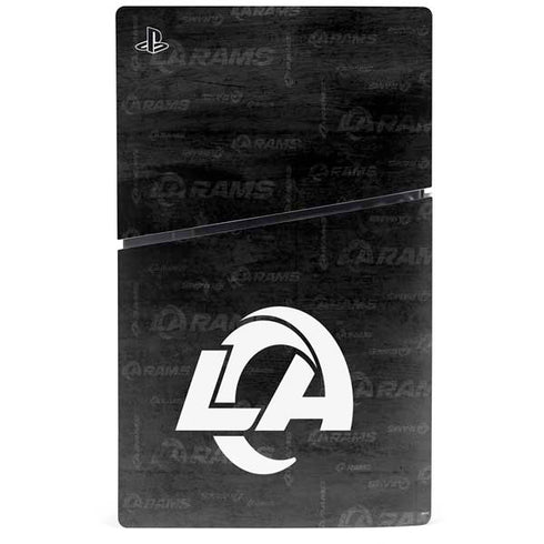 NFL Los Angeles Rams Black & White PS5 Slim Digital Edition Bundle Skin
