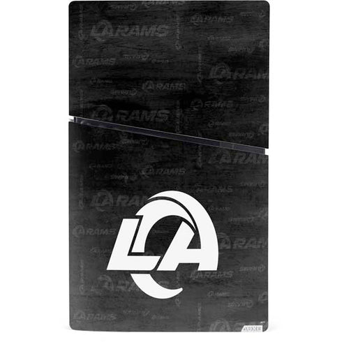 NFL Los Angeles Rams Black & White PS5 Slim Digital Edition Bundle Skin