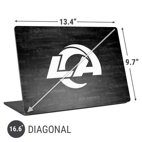 NFL Los Angeles Rams Black & White Universal Laptop 16.6in (13.4 x 9.7in) Skin