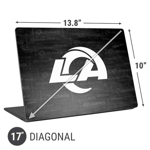 NFL Los Angeles Rams Black & White Universal Laptop 17in (13.8 x 10in) Skin
