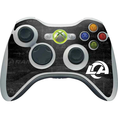 NFL Los Angeles Rams Black & White Xbox 360 Wireless Controller Skin