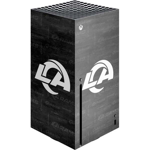 NFL Los Angeles Rams Black & White Xbox Series X Console Skin