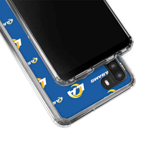 NFL Los Angeles Rams Blitz Series Galaxy A21 Clear Case