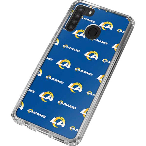 NFL Los Angeles Rams Blitz Series Galaxy A21 Clear Case