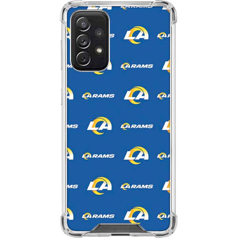 NFL Los Angeles Rams Blitz Series Galaxy A72 5G Clear Case