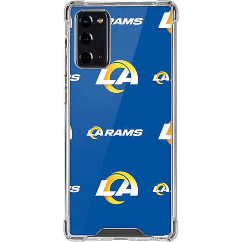 NFL Los Angeles Rams Blitz Series Galaxy Note20 5G Clear Case