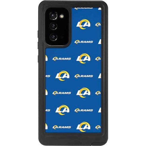 NFL Los Angeles Rams Blitz Series Galaxy Note20 5G Waterproof Case