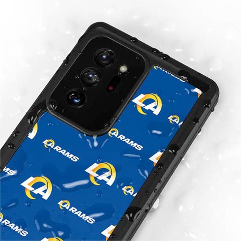NFL Los Angeles Rams Blitz Series Galaxy Note20 Ultra 5G Waterproof Case