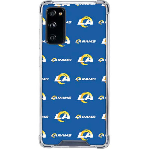 NFL Los Angeles Rams Blitz Series Galaxy S20 FE Clear Case