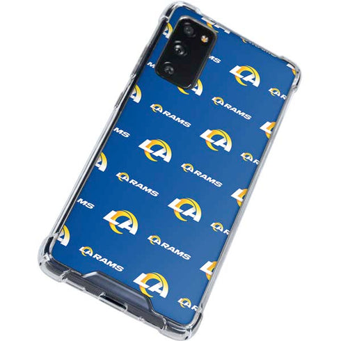 NFL Los Angeles Rams Blitz Series Galaxy S20 FE Clear Case