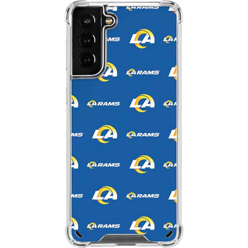 NFL Los Angeles Rams Blitz Series Galaxy S21 Plus 5G Clear Case