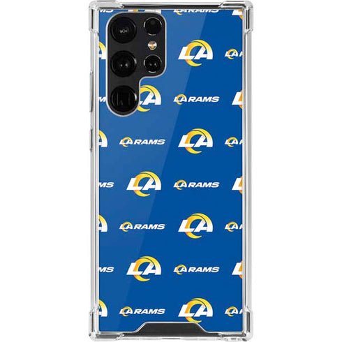 NFL Los Angeles Rams Blitz Series Galaxy S22 Ultra Clear Case