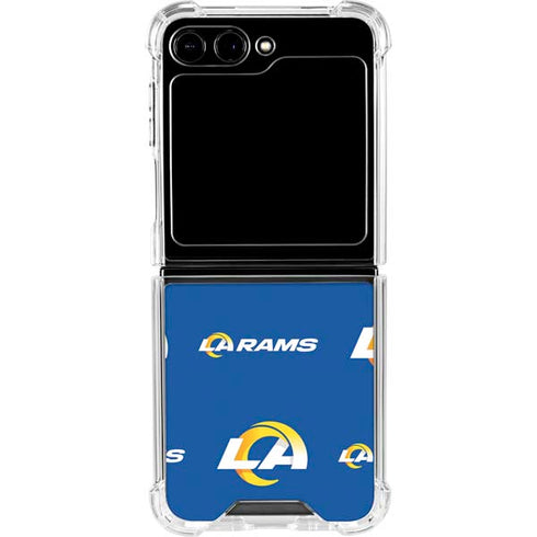 NFL Los Angeles Rams Blitz Series Galaxy Z Flip5 5G Clear Case