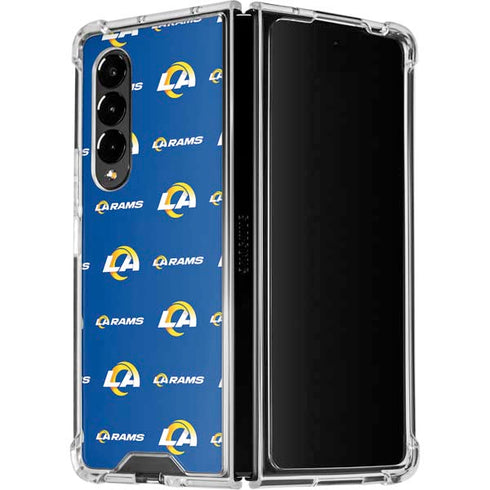 NFL Los Angeles Rams Blitz Series Galaxy Z Fold4 5G Clear Case