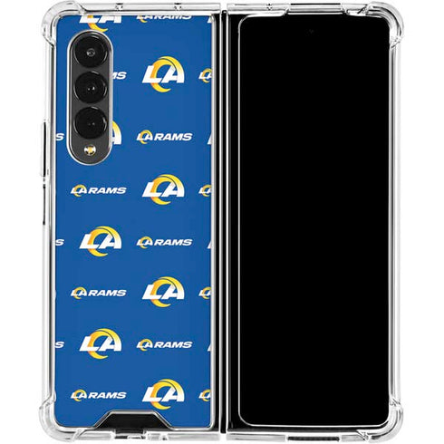 NFL Los Angeles Rams Blitz Series Galaxy Z Fold4 5G Clear Case