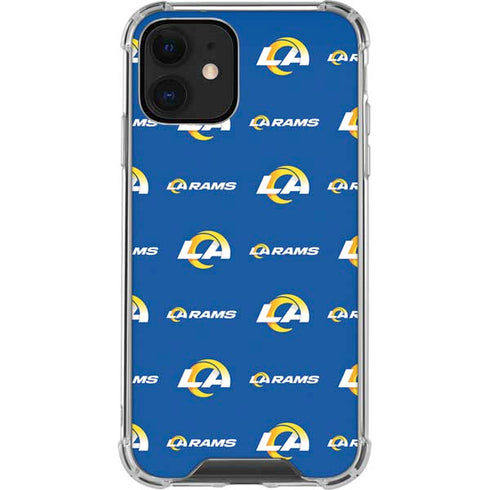 NFL Los Angeles Rams Blitz Series iPhone 12 Clear Case
