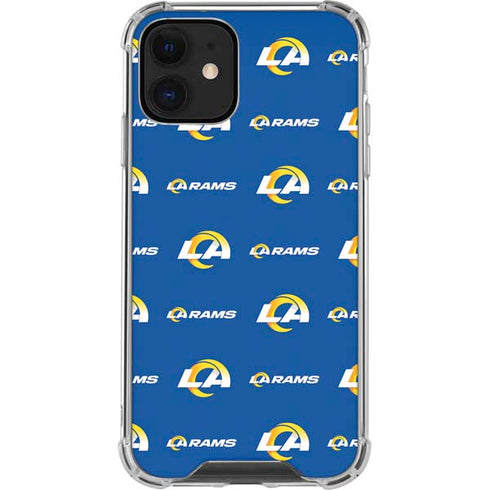 NFL Los Angeles Rams Blitz Series iPhone 12 Mini Clear Case