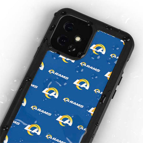 NFL Los Angeles Rams Blitz Series iPhone 12 Mini Waterproof Case