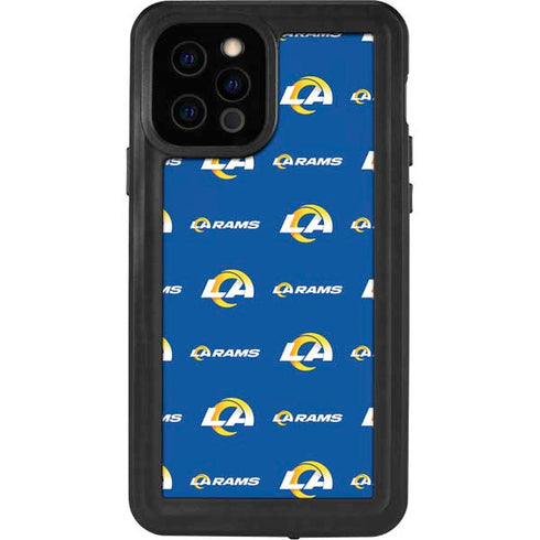 NFL Los Angeles Rams Blitz Series iPhone 12 Pro Waterproof Case