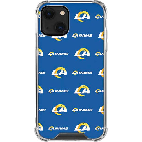 NFL Los Angeles Rams Blitz Series iPhone 13 Mini Clear Case