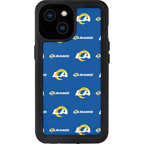 NFL Los Angeles Rams Blitz Series iPhone 13 Mini Waterproof Case
