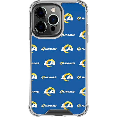 NFL Los Angeles Rams Blitz Series iPhone 13 Pro Clear Case