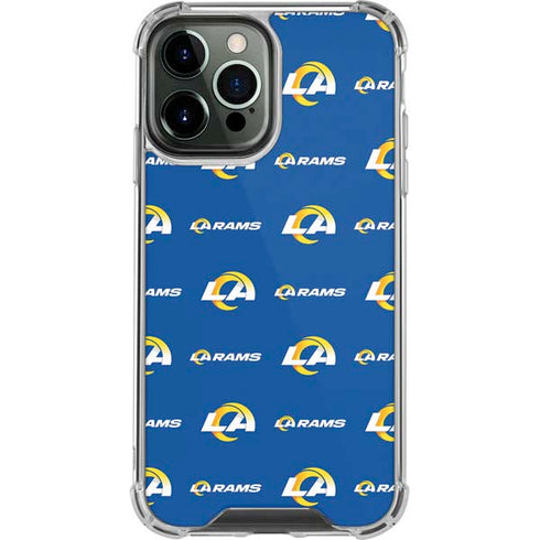 NFL Los Angeles Rams Blitz Series iPhone 14 Pro Max Clear Case