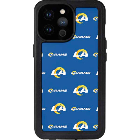 NFL Los Angeles Rams Blitz Series iPhone 14 Pro Max Waterproof Case