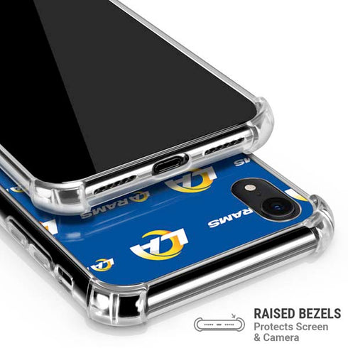 NFL Los Angeles Rams Blitz Series iPhone XR Clear Case