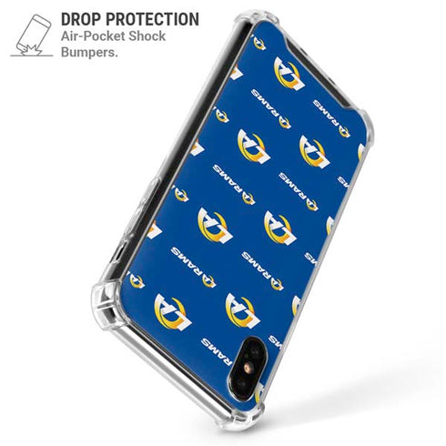 NFL Los Angeles Rams Blitz Series iPhone XS Max Clear Case