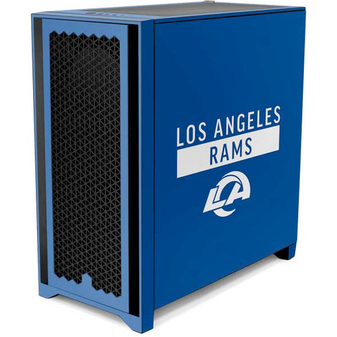 NFL Los Angeles Rams Blue Performance Series Corsair 4000D Tempered Glass Mid-Tower ATX Case Skin