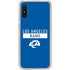 NFL Los Angeles Rams Blue Performance Series Galaxy A10e Clear Case