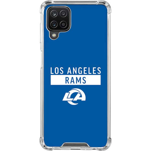 NFL Los Angeles Rams Blue Performance Series Galaxy A12 Clear Case