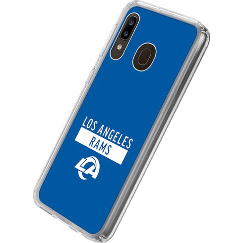 NFL Los Angeles Rams Blue Performance Series Galaxy A20 Clear Case