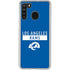 NFL Los Angeles Rams Blue Performance Series Galaxy A21 Clear Case