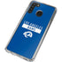 NFL Los Angeles Rams Blue Performance Series Galaxy A21 Clear Case