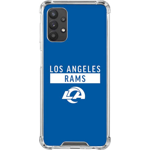 NFL Los Angeles Rams Blue Performance Series Galaxy A32 5G Clear Case