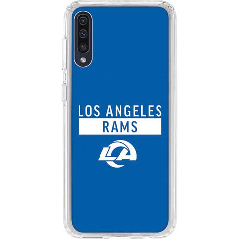 NFL Los Angeles Rams Blue Performance Series Galaxy A50 Clear Case
