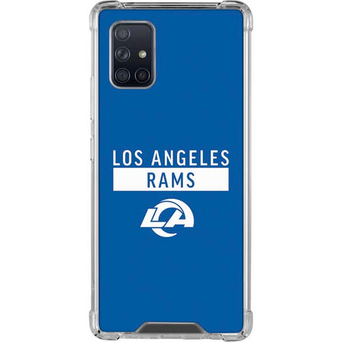 NFL Los Angeles Rams Blue Performance Series Galaxy A71 5G Clear Case