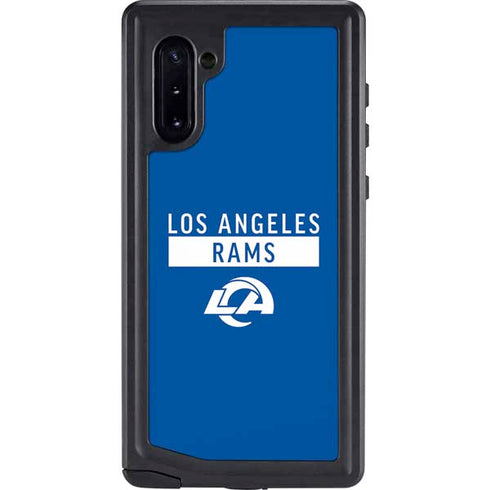 NFL Los Angeles Rams Blue Performance Series Galaxy Note 10 Waterproof Case