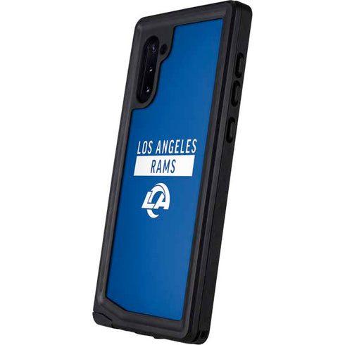 NFL Los Angeles Rams Blue Performance Series Galaxy Note 10 Waterproof Case