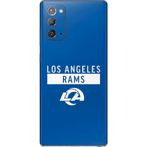 NFL Los Angeles Rams Blue Performance Series Galaxy Note20 5G Skin