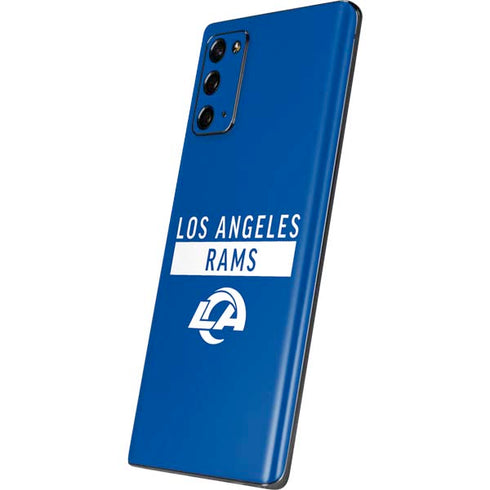NFL Los Angeles Rams Blue Performance Series Galaxy Note20 5G Skin