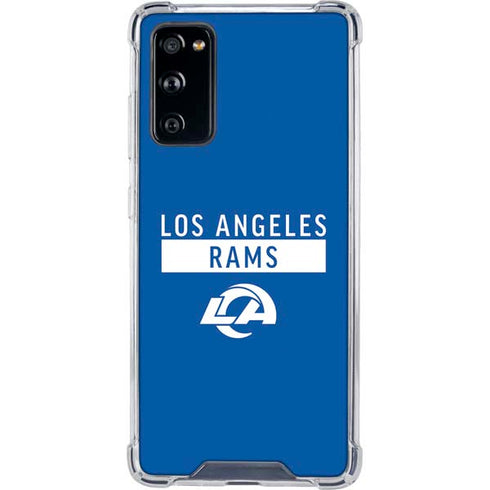 NFL Los Angeles Rams Blue Performance Series Galaxy S20 FE Clear Case