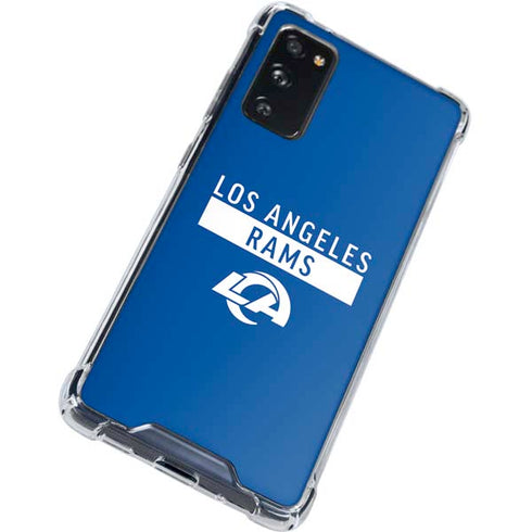 NFL Los Angeles Rams Blue Performance Series Galaxy S20 FE Clear Case