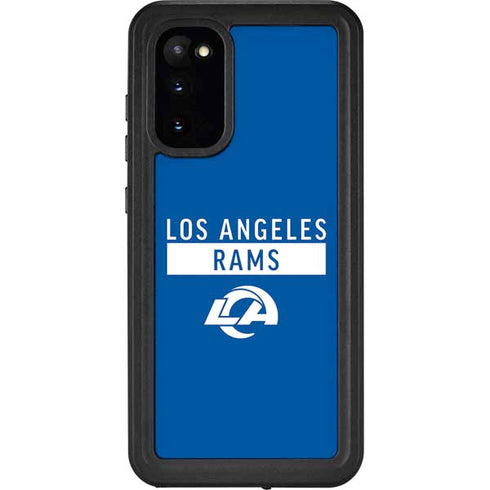 NFL Los Angeles Rams Blue Performance Series Galaxy S20 Waterproof Case